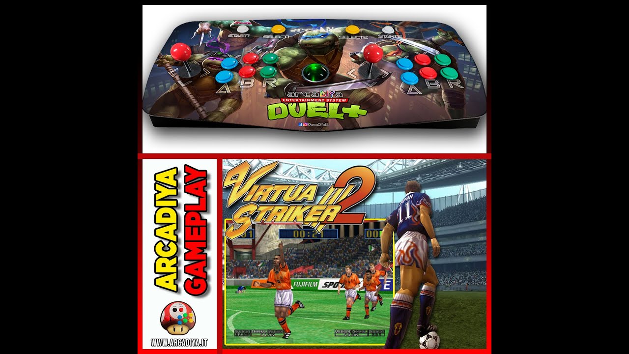 🕹 arcaDIYa Gameplay: Virtua Striker 2 (Naomi) [DUEL PLUS]