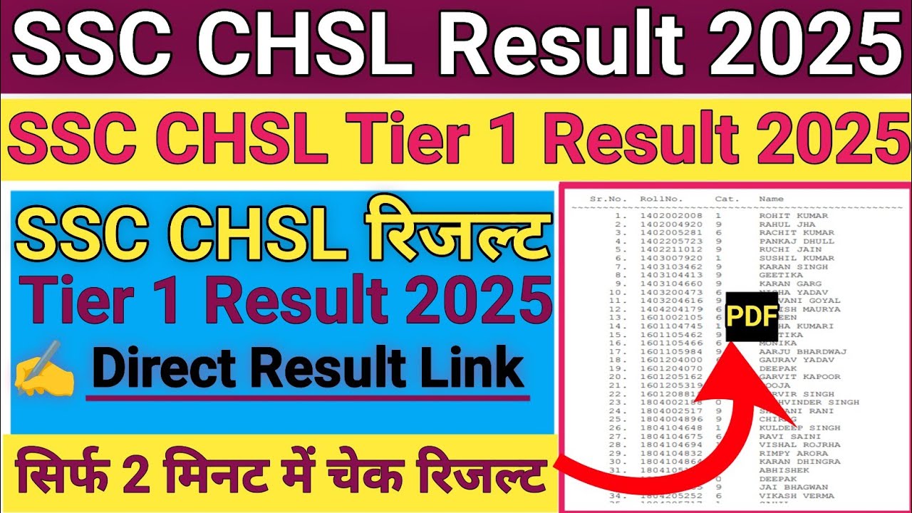 SSC CHSL Result 2025 🎉 How To Check SSC CHSL Tier 1 Result 2026 || SSC CHSL Result Kaise Dekhe 2026 