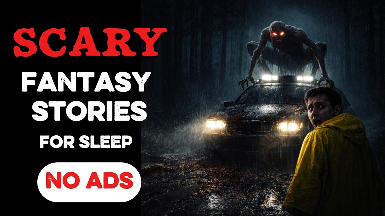 🛑 NO ADS 🛑 6 HOURS of FANTASY Horror Stories to Fall Asleep To | Gentle Rain + Black Screen