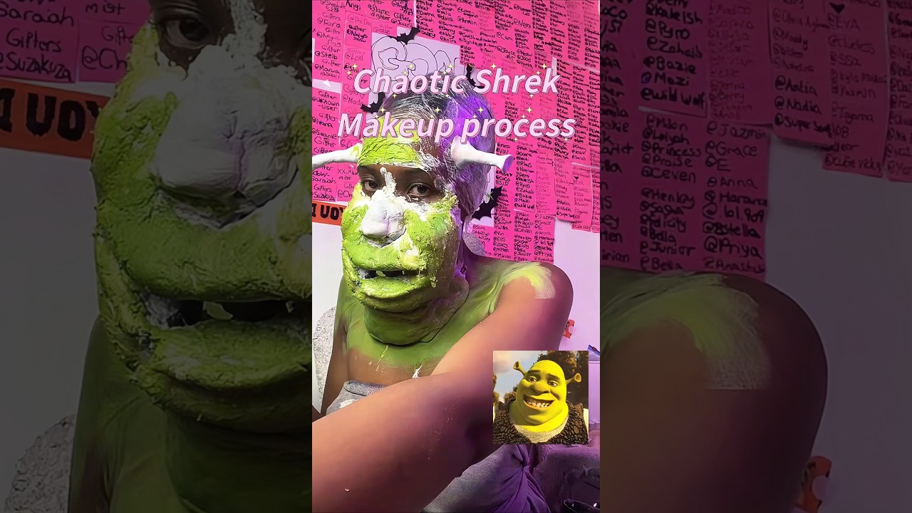 WHAT ARE YOU DOING IN MY SWAP?? Funny shrek makeup process results at the end😂