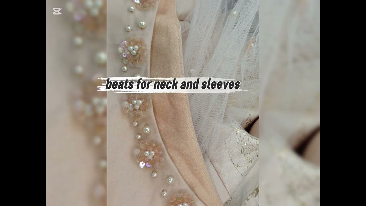 Beads work for neck and sleeves best designing for neck top trading work 2025#foryou #viralvideo 