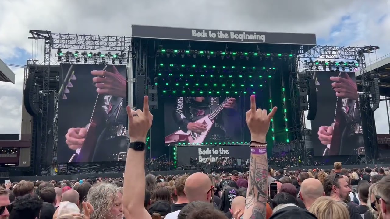 KK Downing&rsquo;s solo during Snowblind at Villa Park (Back to the Beginning concert)