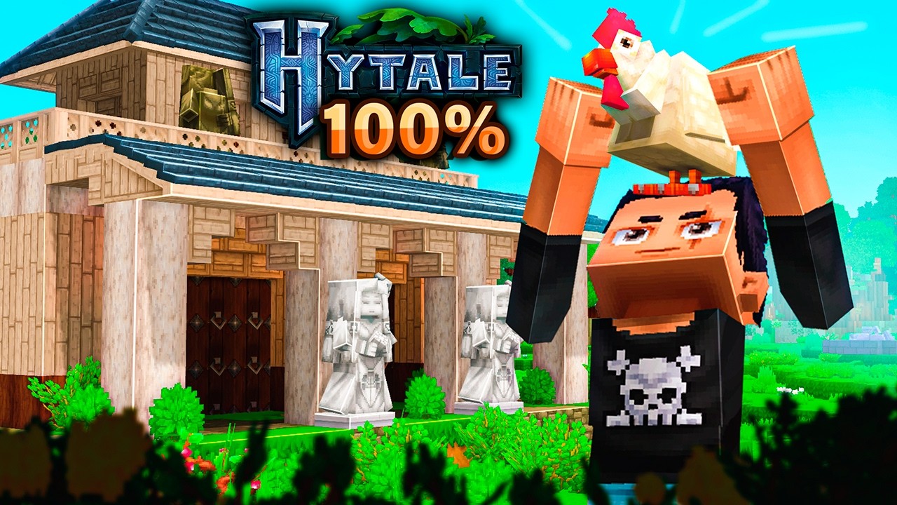 COMPLETEI 100% DE HYTALE NESSE VÍDEO - HYTALE PRÉ-LANÇAMENTO