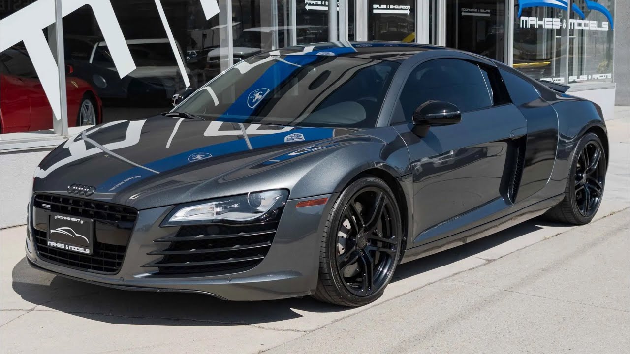 V8 AUDI R8 DAYTONA GREY ON TUSCAN INTERIOR WALK AROUND, TEST DRIVE, AND REVIEW
