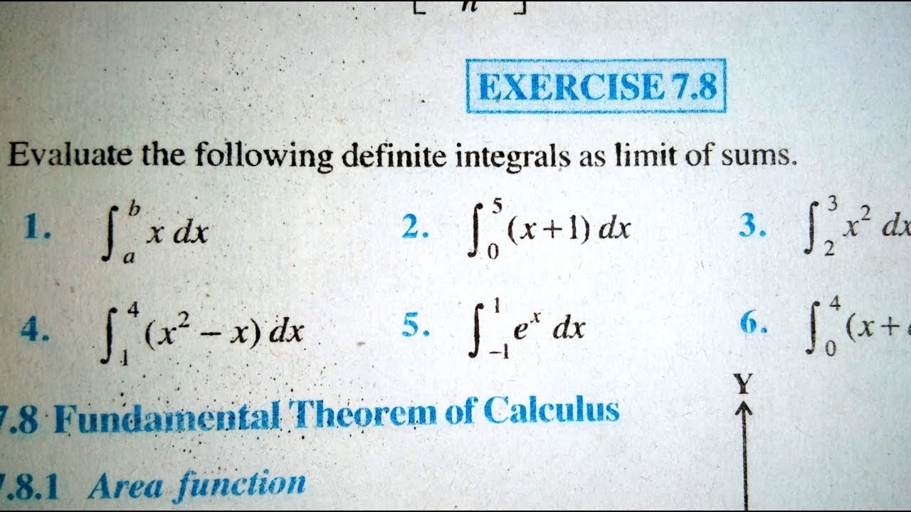 12 th (NCERT) Mathematics-INTEGRATION  (CALCULUS) EXERCISE-7.8 (Solution)|Pathshala (Hindi)