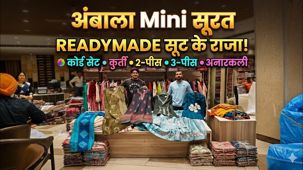 2026 Vol:-7 अंबाला Mini सूरत।Readymade सूट की नगरी।Cord Set,कुर्ती,2 पीस,3 पीस।30 हजार से काम शुरू