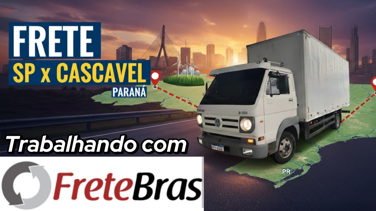💲 FRETE DE SP a CASCAVEL (PR): Custo, Lucro e Como Peguei Essa Carga no FRETEBRAS!