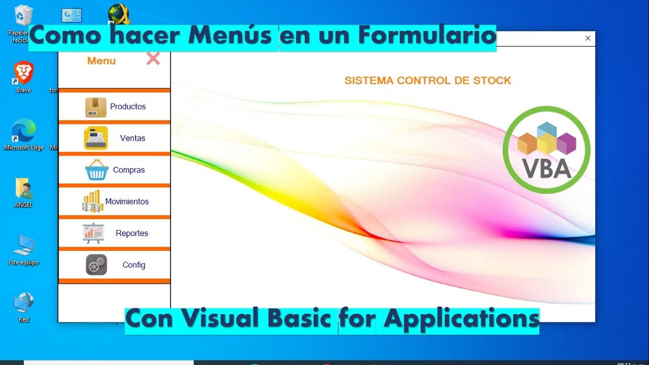 Menu moderno en Formulario con VBA Excel