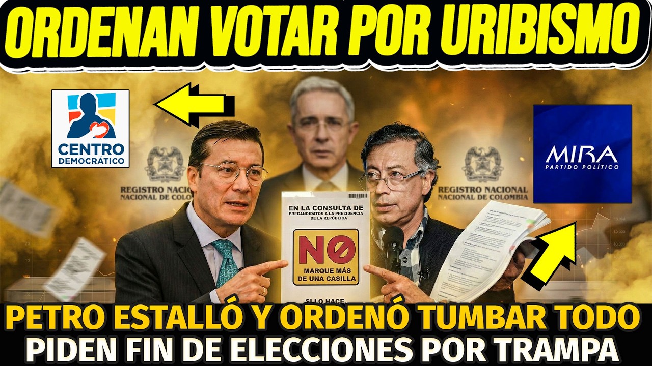 PETRO ORDENÓ TUMBAR ELECCIONES: REGISTRADOR PIDE VOTAR POR URIBE. PARTIDO MIRA REVELÓ GOLPE. GRAVE