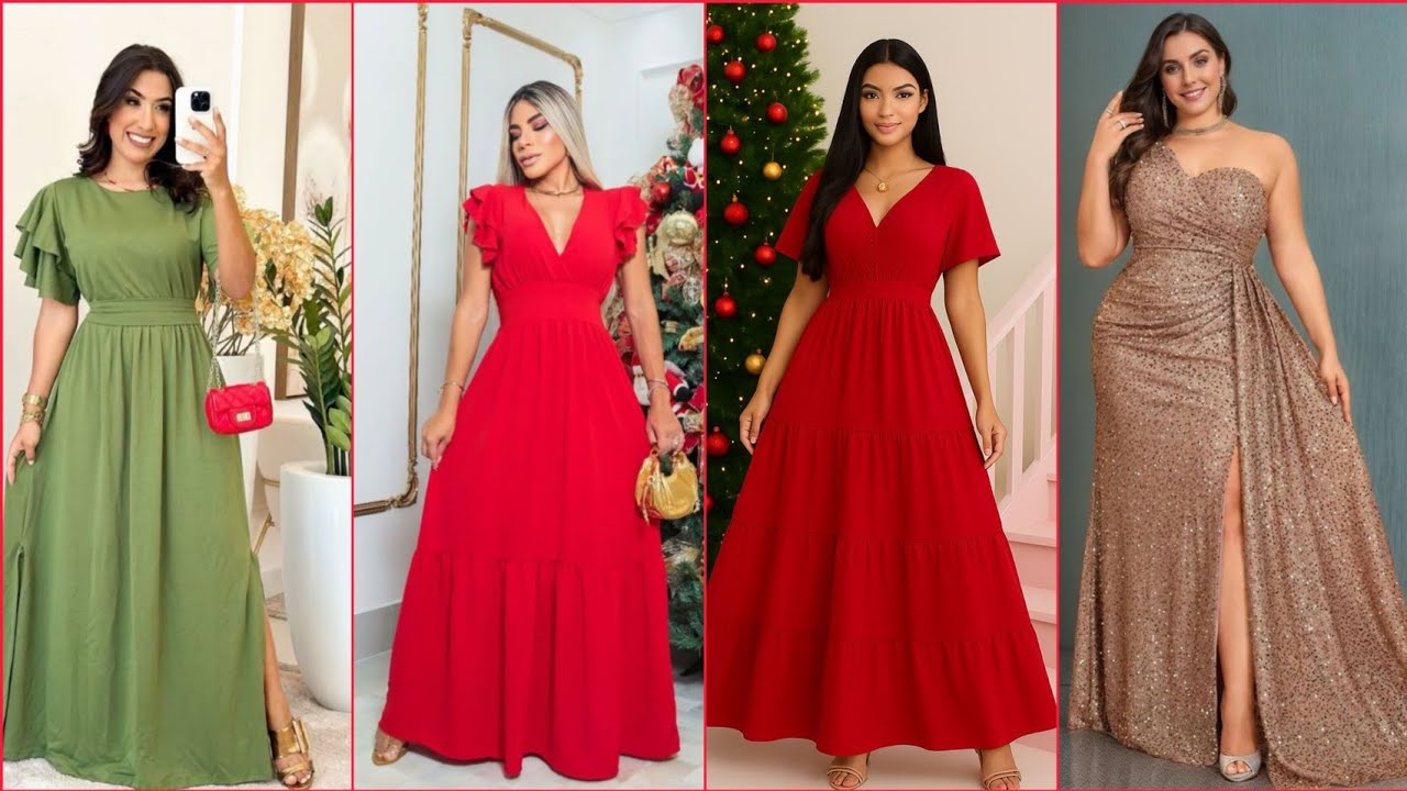 VESTIDOS ELEGANTES PARA NOCHE BUENA 