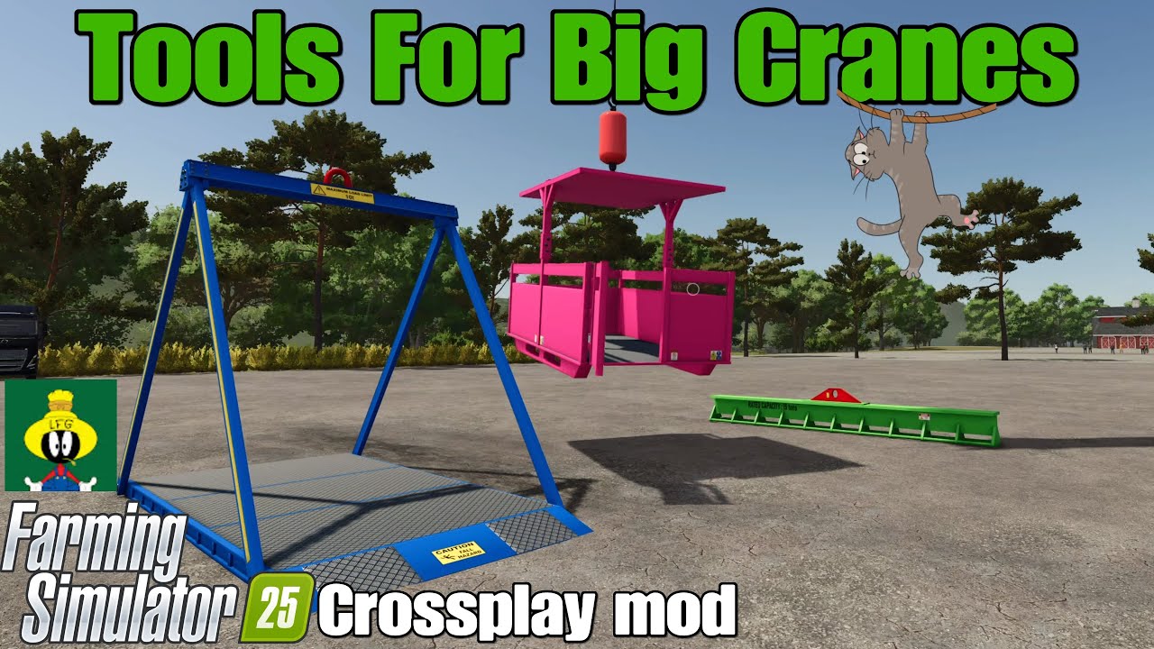 Tools For Big Cranes / FS25 crossplay mod