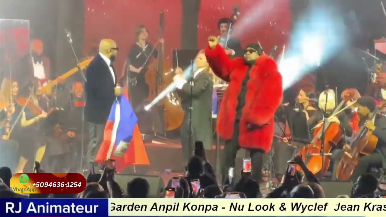 Nu Look Arly Lariviere ak Wyclef Jean Kraze New York City yèswa Madison Square Garden Foul Moun.