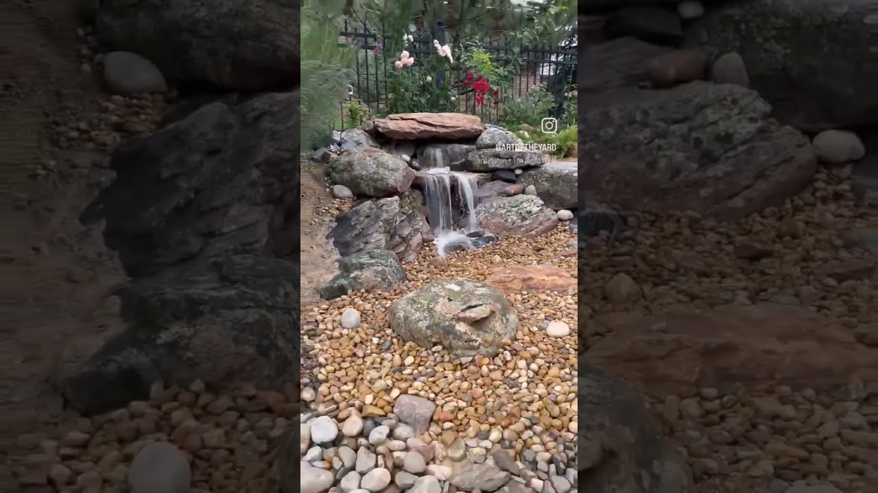 great small pondless waterfall perfect for any size backyard #pondless #waterfall #transformation