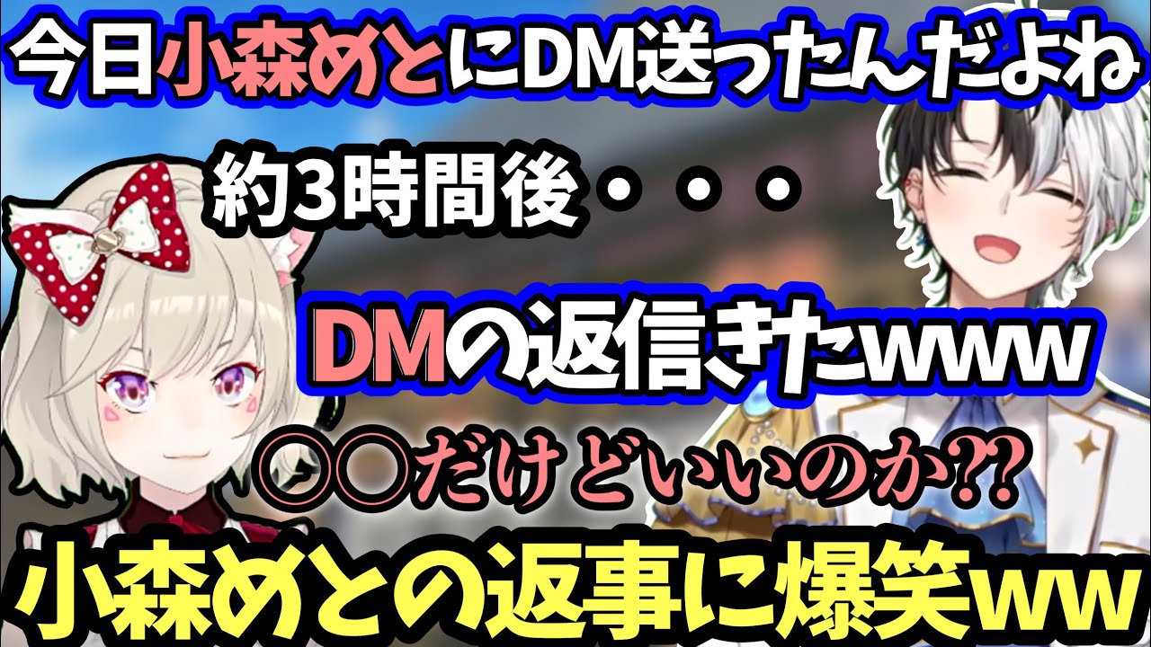 【可愛くてごめん】一年ぶりに小森めとにDMを送ったkamito...その内容とはww【雑談/ブイアパ/かみと/切り抜き】