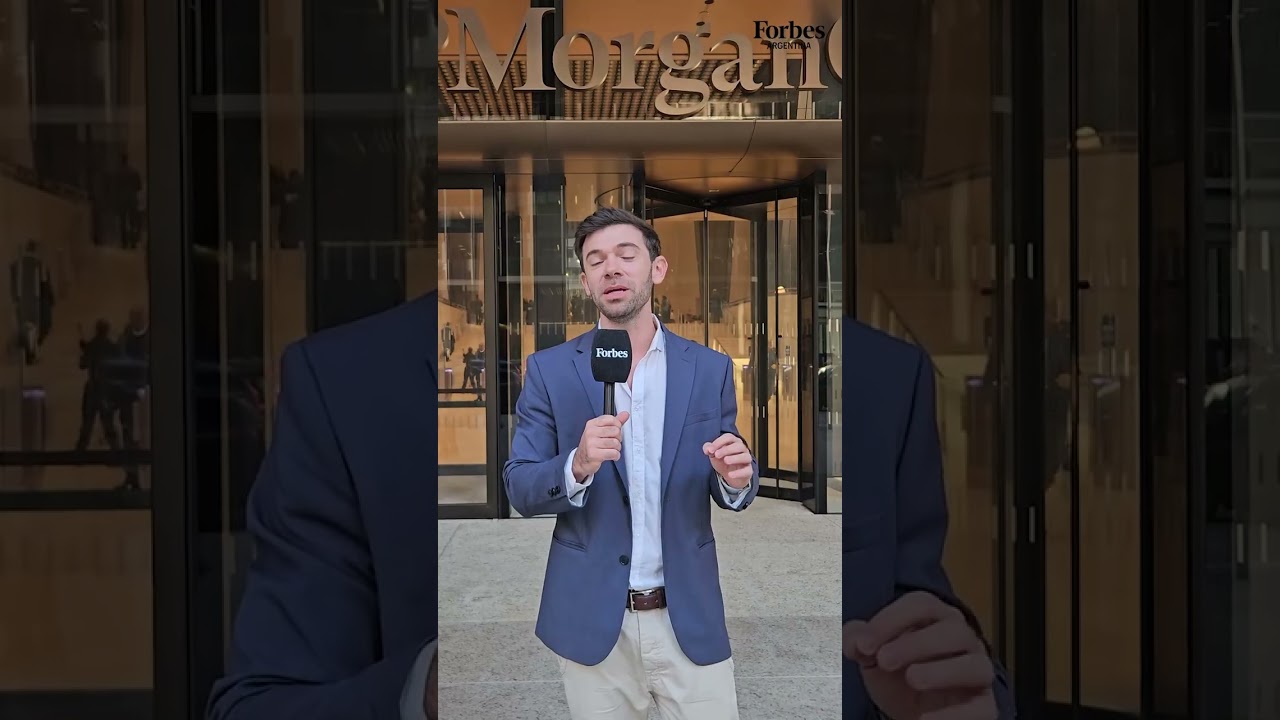 What is the JP Morgan headquarters like where Javier Milei spoke?