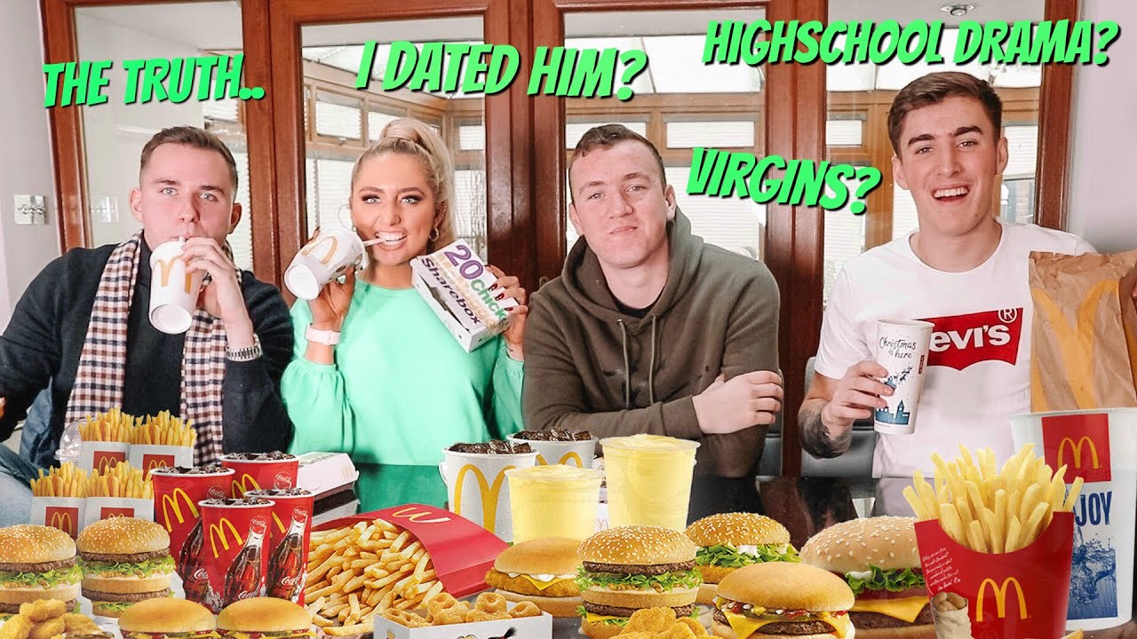 I kissed him?! the truth comes out? ft MY HIGHSCHOOL BOY FRIENDSHIP GROUP MCDONALDS MUKBANG!!