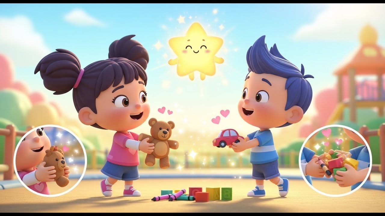 🎶 Sharing Is Caring! | Fun Kids Song About Sharing & Kindness | Little Learner Lullabies