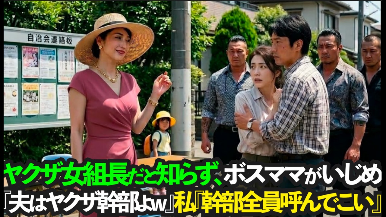 ヤクザ女組長だと知らず、ボスママが本人や家族にまでいじめを。『夫はヤクザ幹部よw』私『幹部全員呼んでこい』その場の全員が凍りつく...