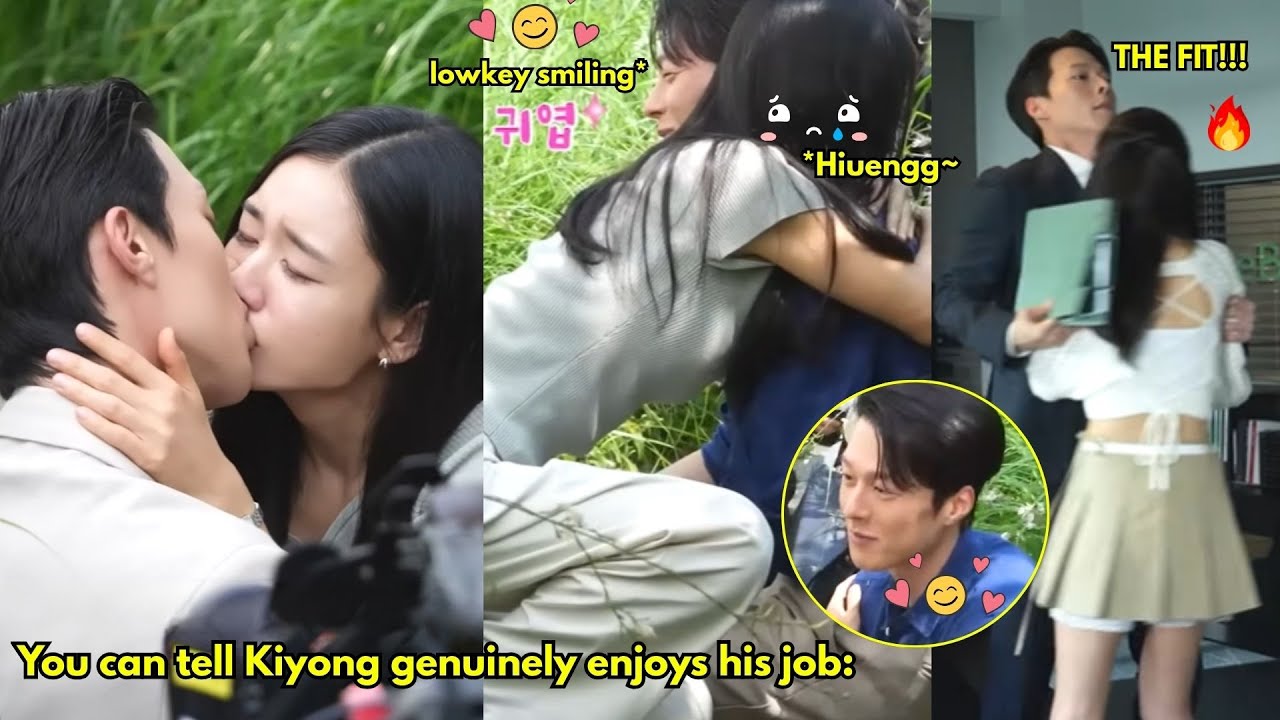 Kiyong can’t resist Eunjin’s cuteness during the kiss😂 He kept ijboling when Eunjin hugged him..