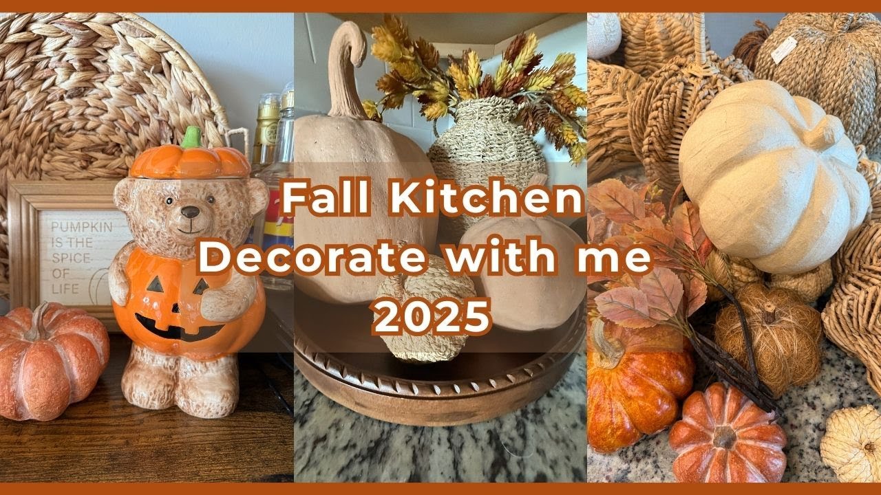 Decorating my kitchen for Fall | cozy decorate with me 🍂