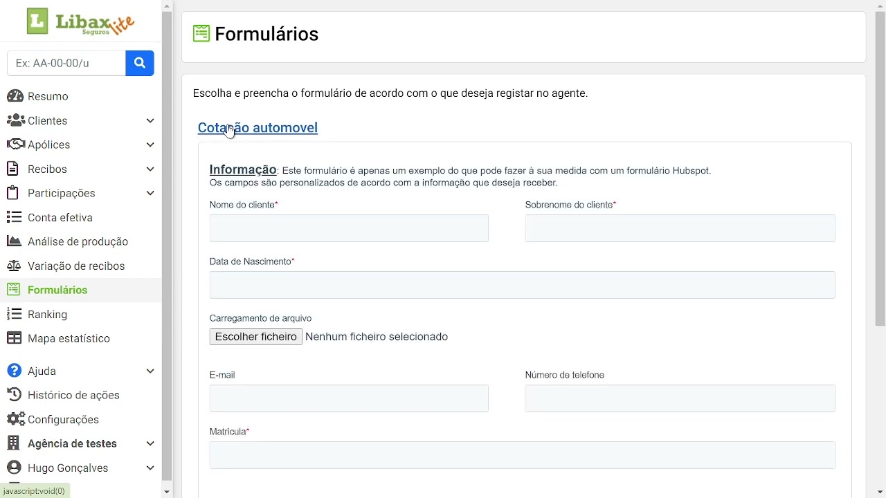 Fomulários
