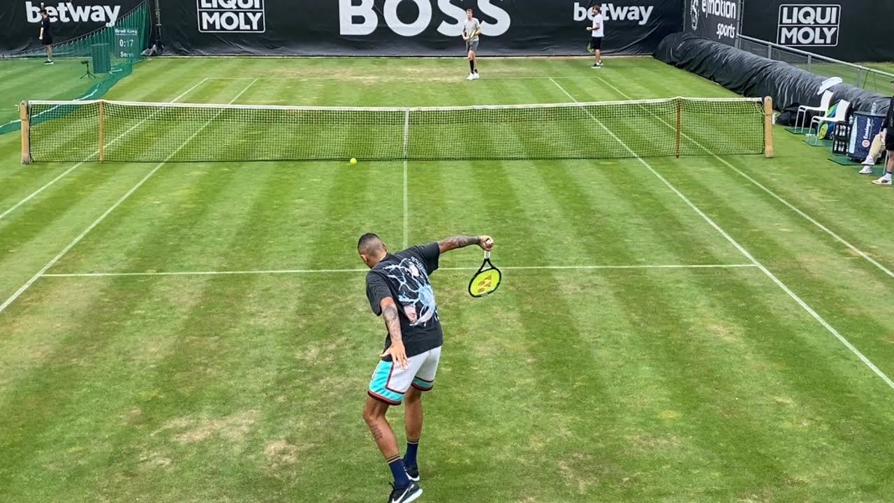 Nick kyrgios practice with Alexander Bublik Stuttgart 2022 - most entertaining Player