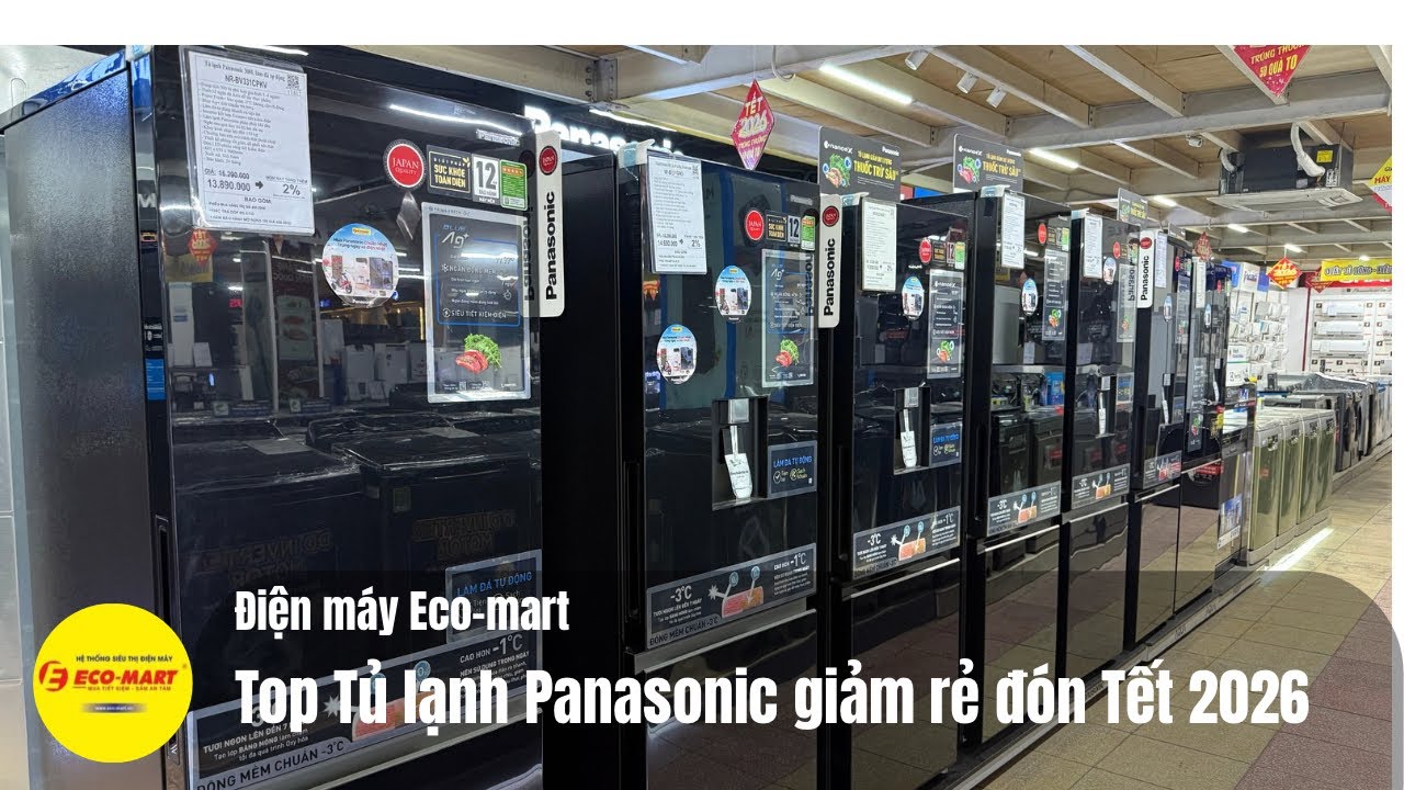 Top Tủ lạnh Panasonic từ 300L đến hơn 500L giảm rẻ đón Tết 2026 - Ngăn đông mềm, khử mùi siêu tốt