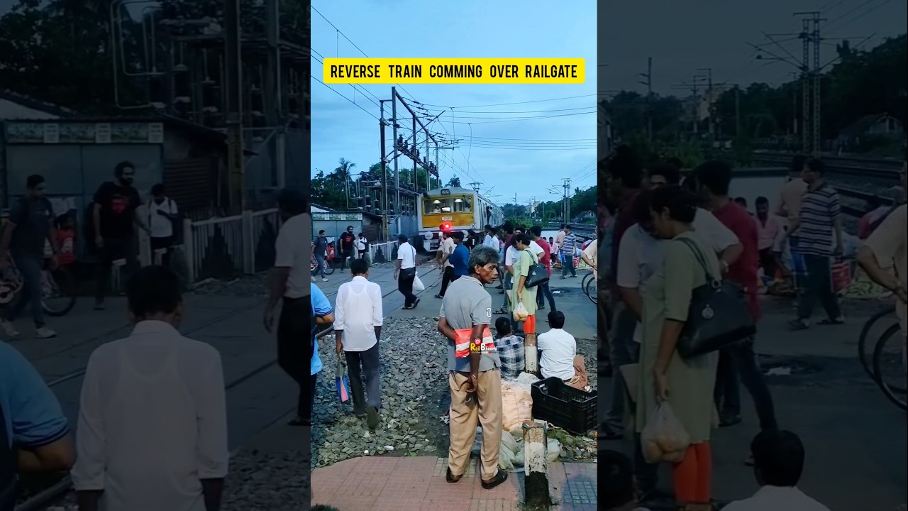 Reverse Train Comming Over Congested Railgate 😯 #railway #railgate #shorts #viral #trending #video