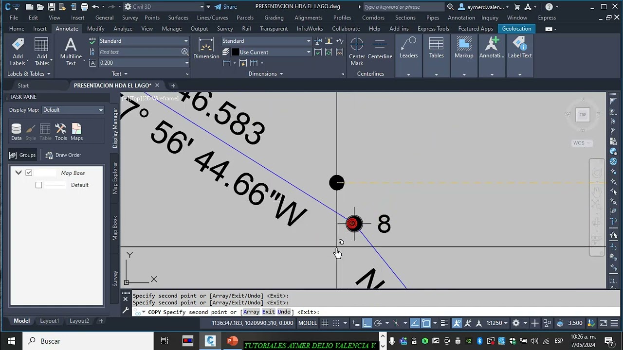 DIBUJO PLANIMÉTRICO Y PRESENTACIÓN A ESCALA CON CIVIL 3D / 3 DE 7