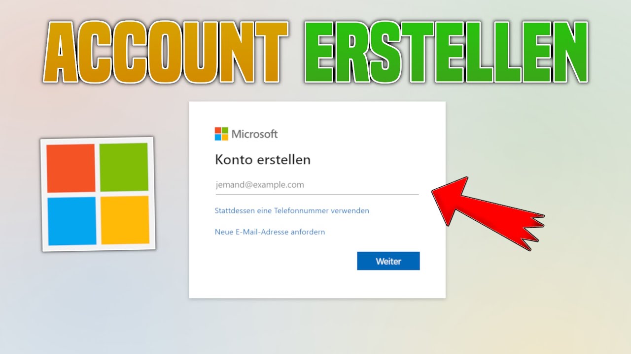 Microsoft ACCOUNT erstellen & einrichten | Tutorial