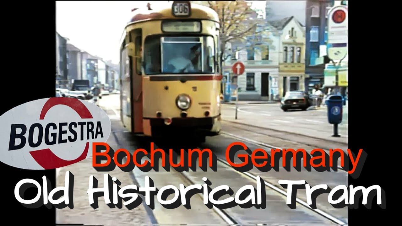 Bochum - Die Alten Strassenbahnen der Bogestra in der Innenstadt 1989