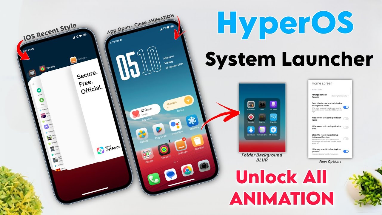 Xiaomi HyperOS System Launcher Install Now ✅ Unlock All Animation - App Open Close & Unlocking More.