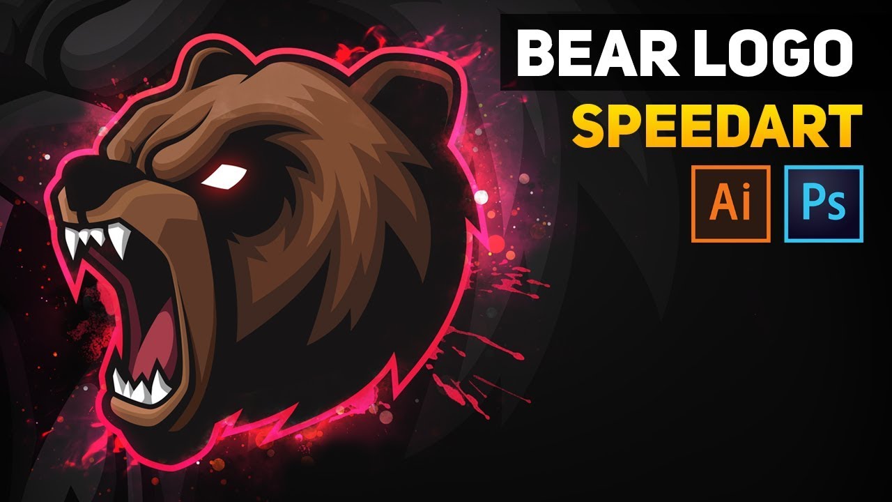 Bear Mascot Logo - Illustration (Speed Art)