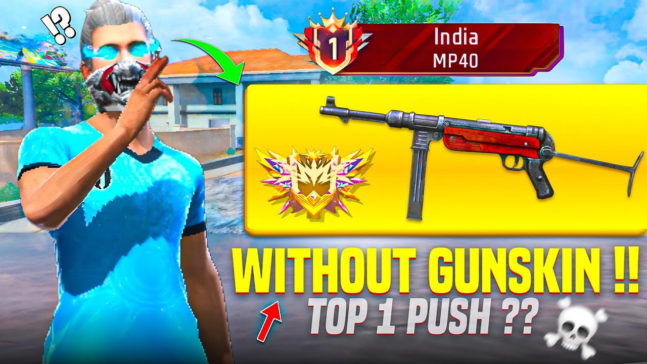 Pushing Top 1 Title in ( MP40 ) 🤯 Without Using GunSkin 💀🔥 | In Only 24 HOURS 😳 : Garena Free Fire