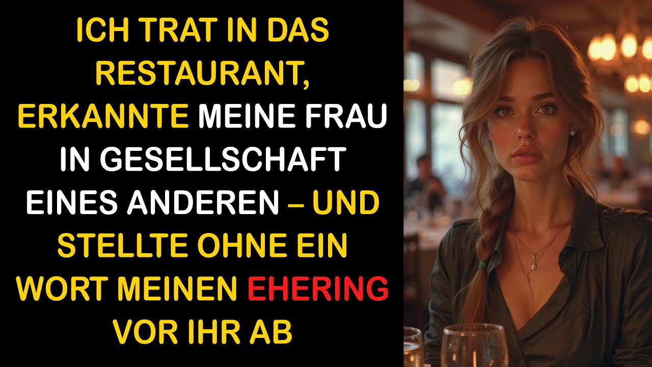 ICH LEGTE MEINEN EHERING AUF DEN TISCH UND GING – SIE RECHNETE NICHT DAMIT, DASS ICH SIE BEOBACHTETE