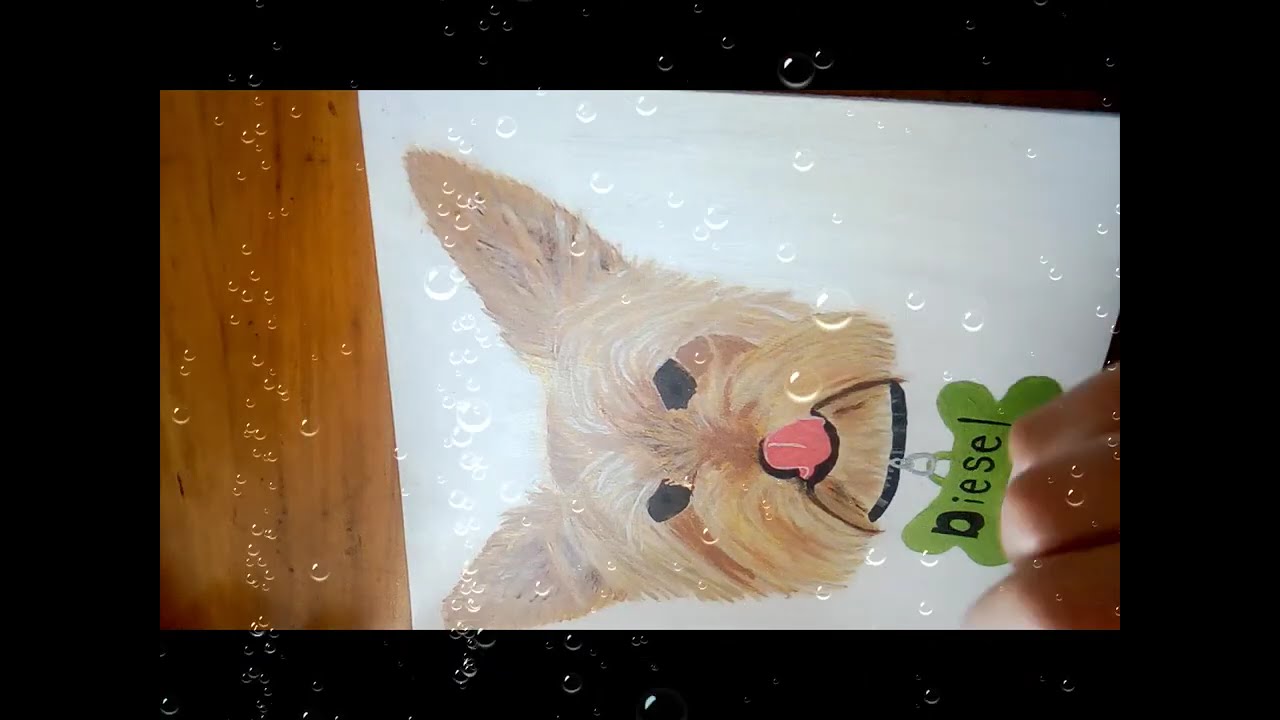 Painting a Yorkie from a foto