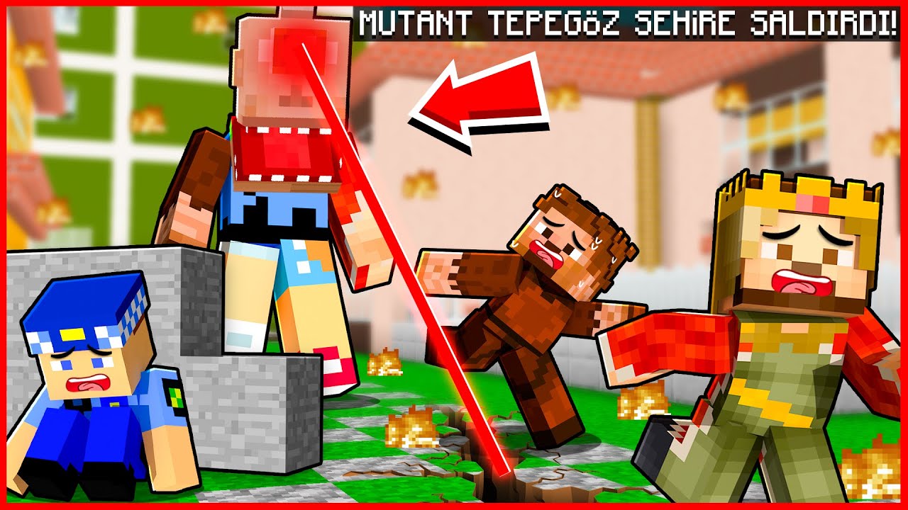 MUTANT TEPEGÖZ ŞEHRİ YERLE BİR ETTİ! 😱 - Minecraft