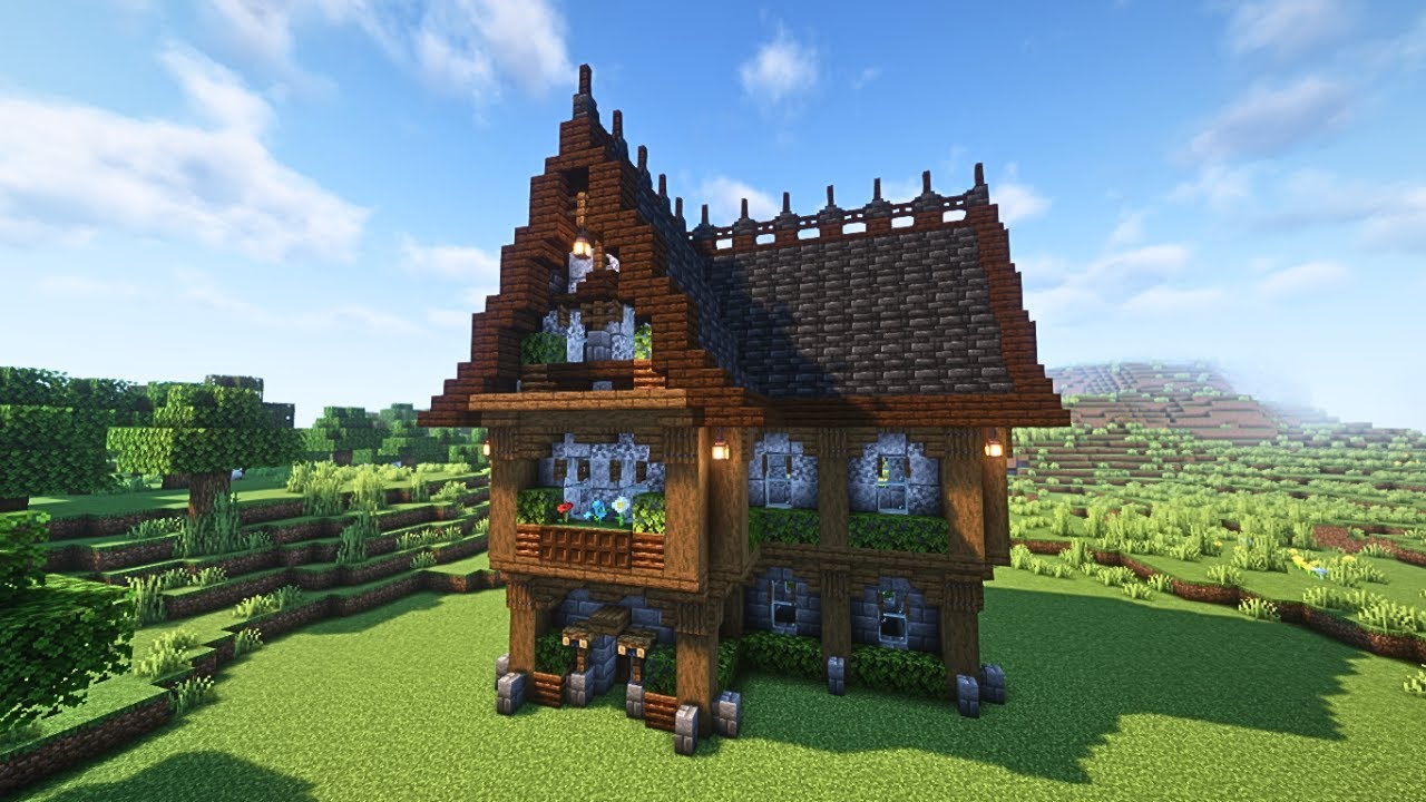 【マイクラ】中世風の建築を作ってみた【マイクラ建築】