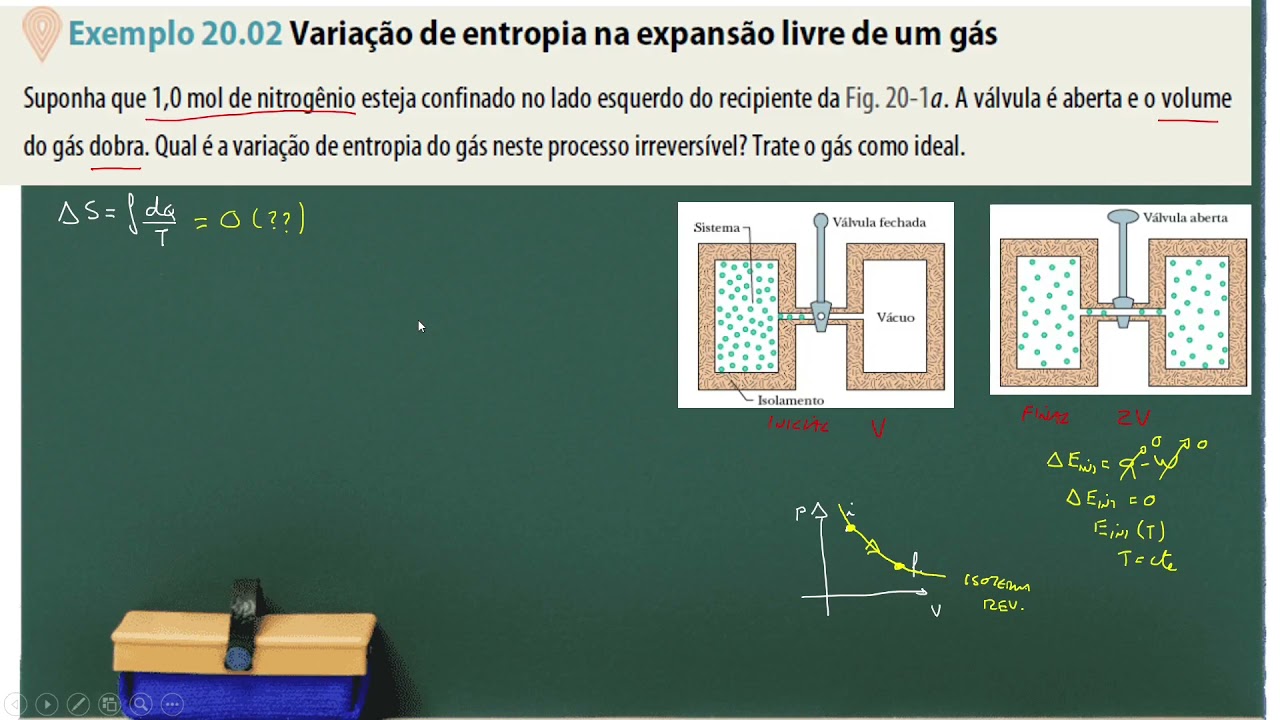 Exercício 20.02 - Halliday - Variação de entropia