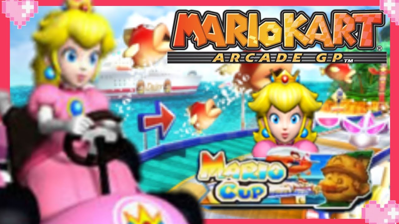 💗 Mario Kart Arcade GP (Mario Cup) Peach Gameplay 💗