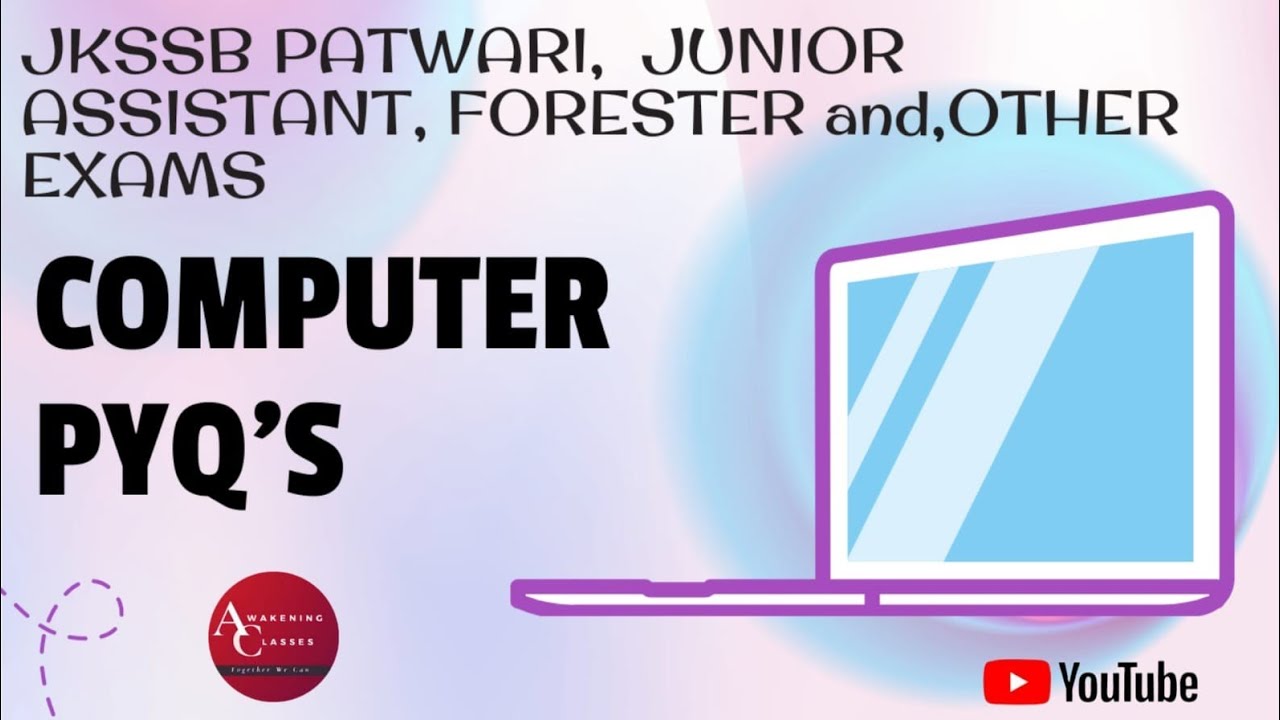 COMPUTER PREVIOUS YEAR QUESTIONS|JKSSB |JUNIOR ASSISTANT PATWARI AND OTHER EXAMS|