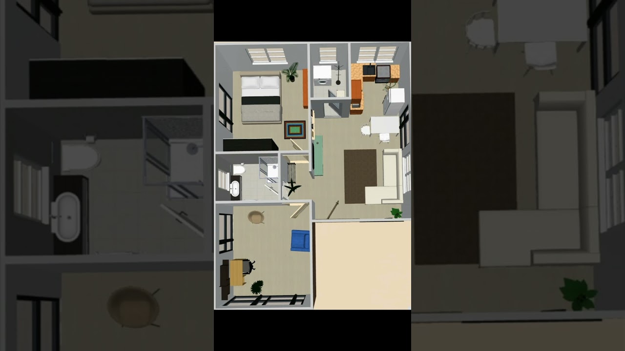 #SmallHouseDesign#OpenConceptLiving#TwoBedroomHome#FunctionalKitchen#CozyLivingSpace#5d#3dhomeplan
