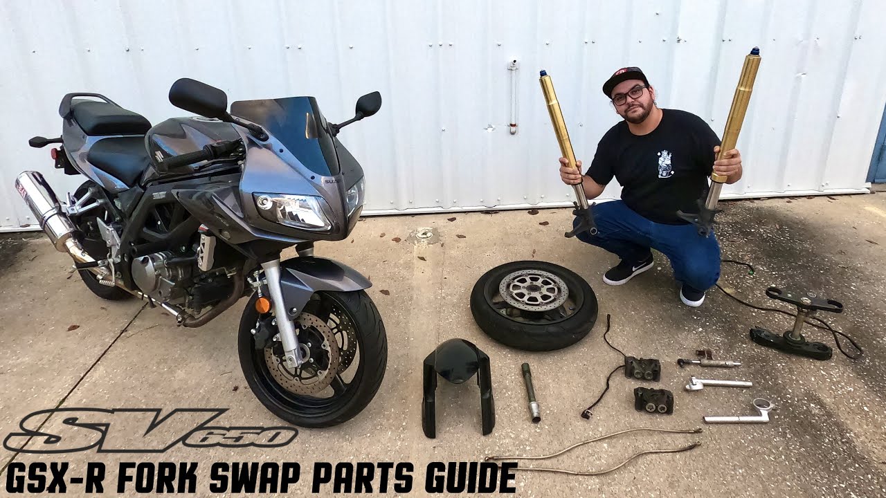 Suzuki SV650 GSX-R Fork Swap Parts Guide (GSXR Front End Suspension Conversion)