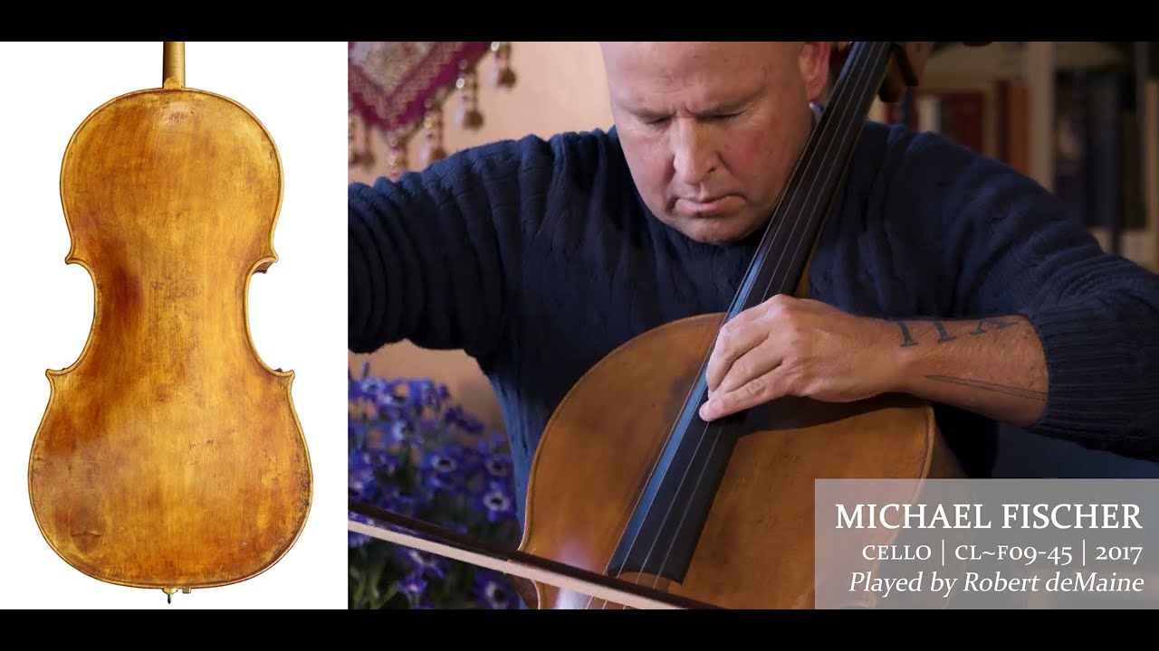 Michael Fischer 2017 cello / Robert deMaine / at the Metzler Violin Shop