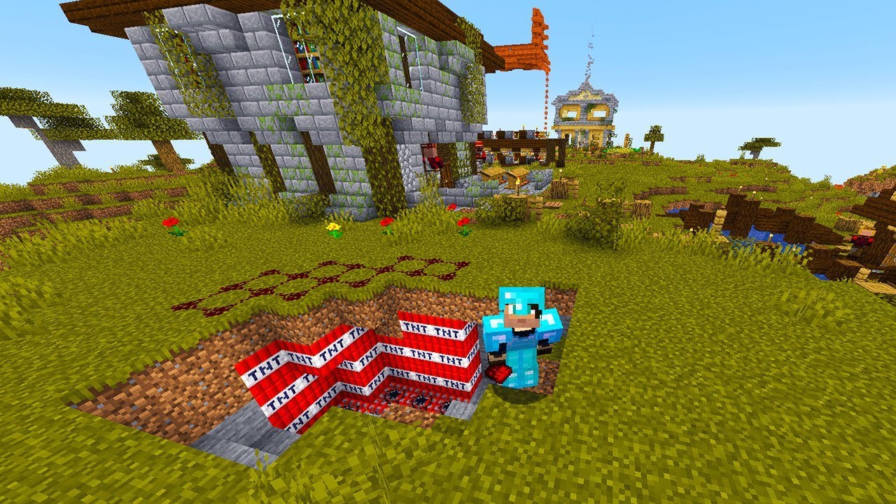 GIGANTISCHE TNT PRANK IN MINECRAFT! BOEM!!!
