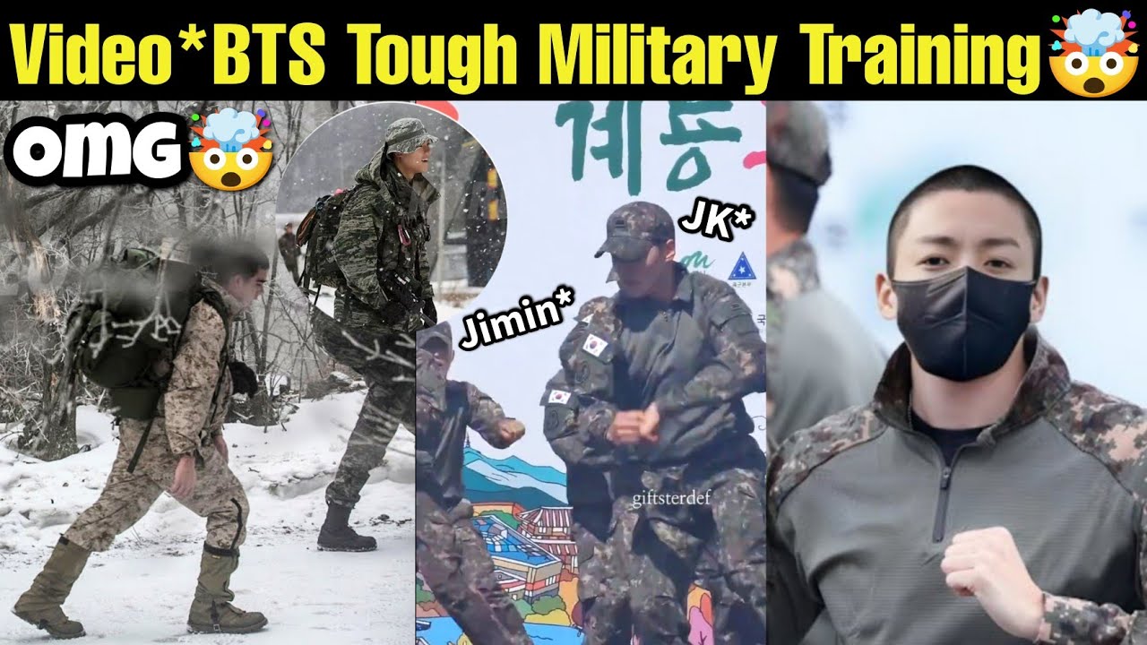 BTS Very Hard Military Training 😭 Video* BTS Training Inside Military Camp 💔 #bts #military #v #jk