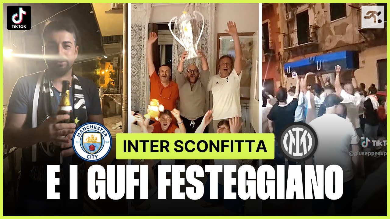 LA NOTTE DI FESTEGGIAMENTI DEI GUFI DOPO MANCHESTER CITY-INTER