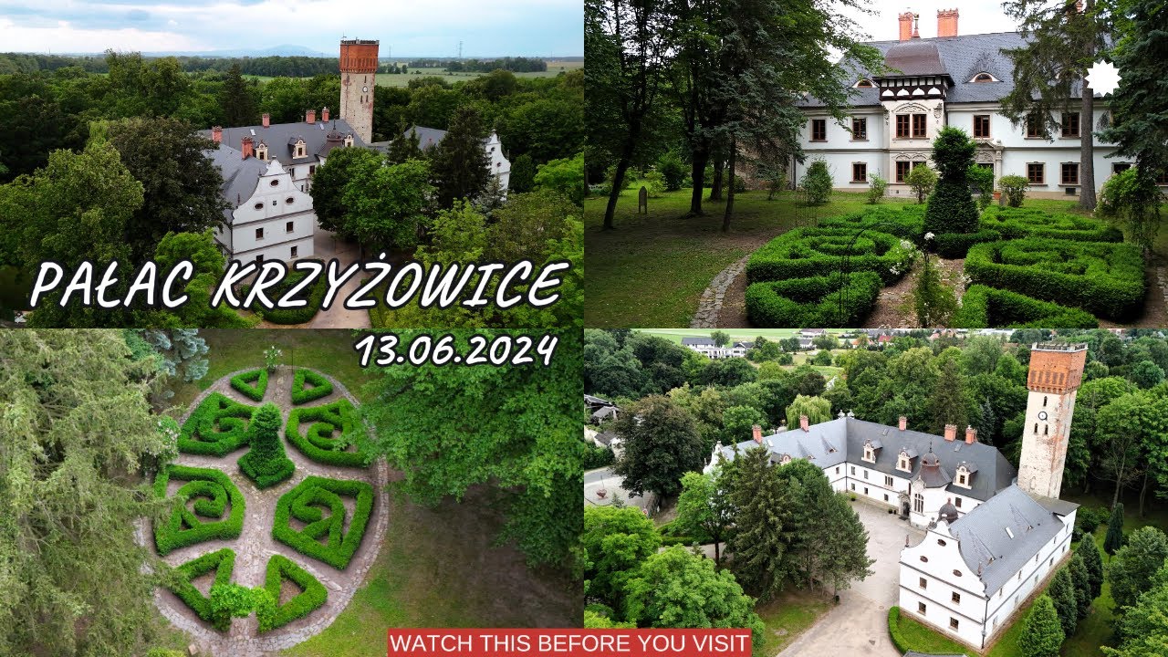 🇵🇱 Pałac Krzyżowice 13.06.2024 z drona MINI 4 Pro 4k in Poland 🇵🇱