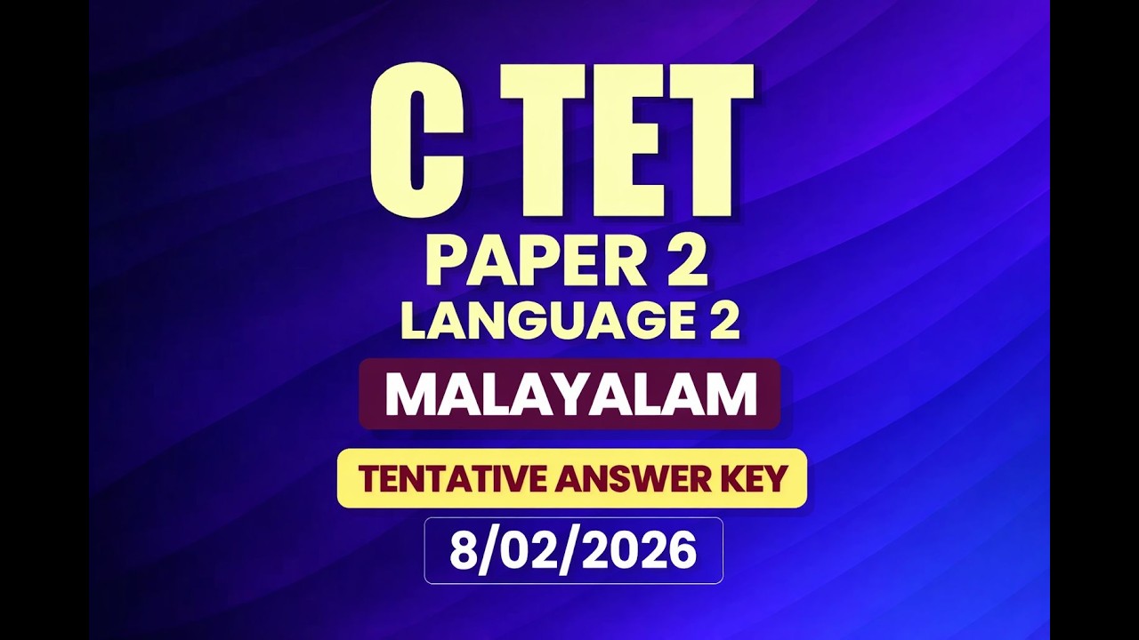 CTET PAPER 2 MALAYALAM ANSWER KEY