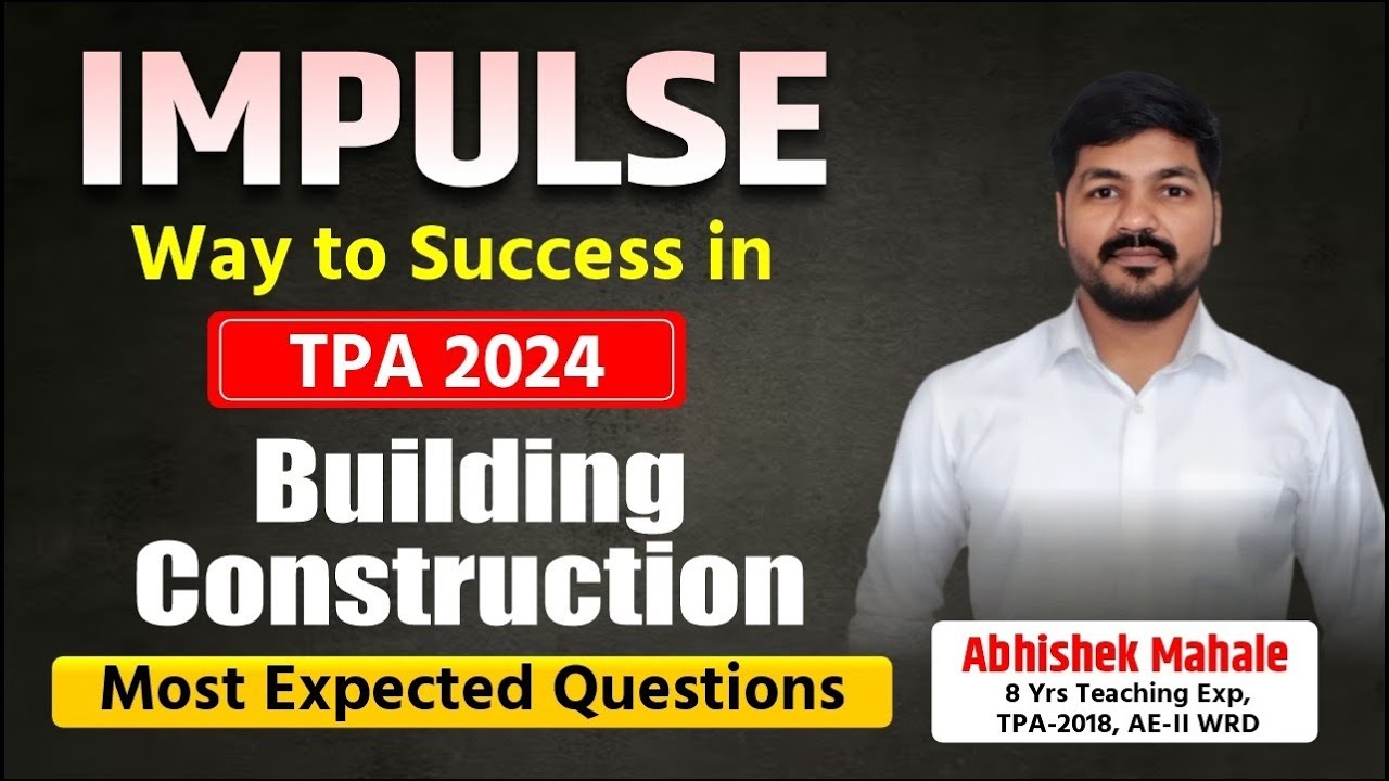 ΤΡΑ 2024 | Building Construction Most Expected Questions By Abhishek Mahale